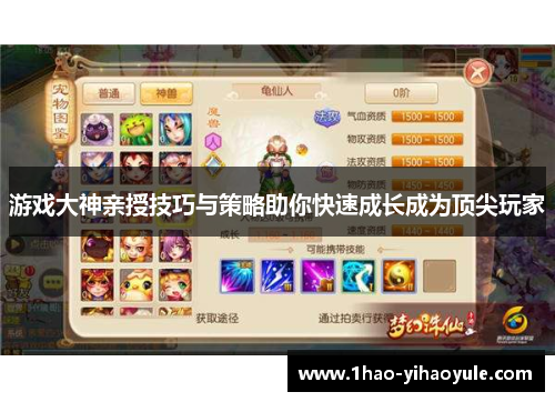 游戏大神亲授技巧与策略助你快速成长成为顶尖玩家
